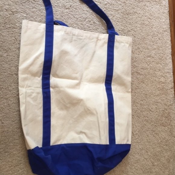 "A & A" Initialed Nautical Personalized Canvas Tote Travel Beach Shopping Bag - Picture 6 of 10